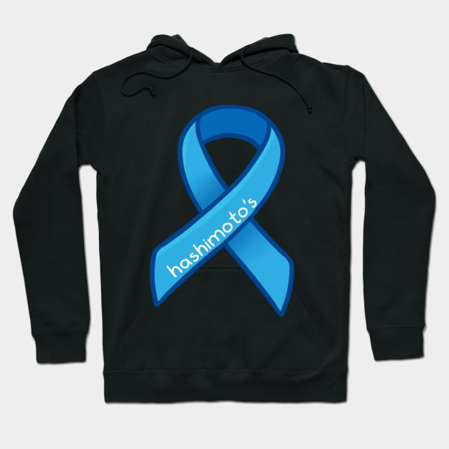 Hashimoto's Thyroiditis Awareness Ribbon Hoodie by leashonlife